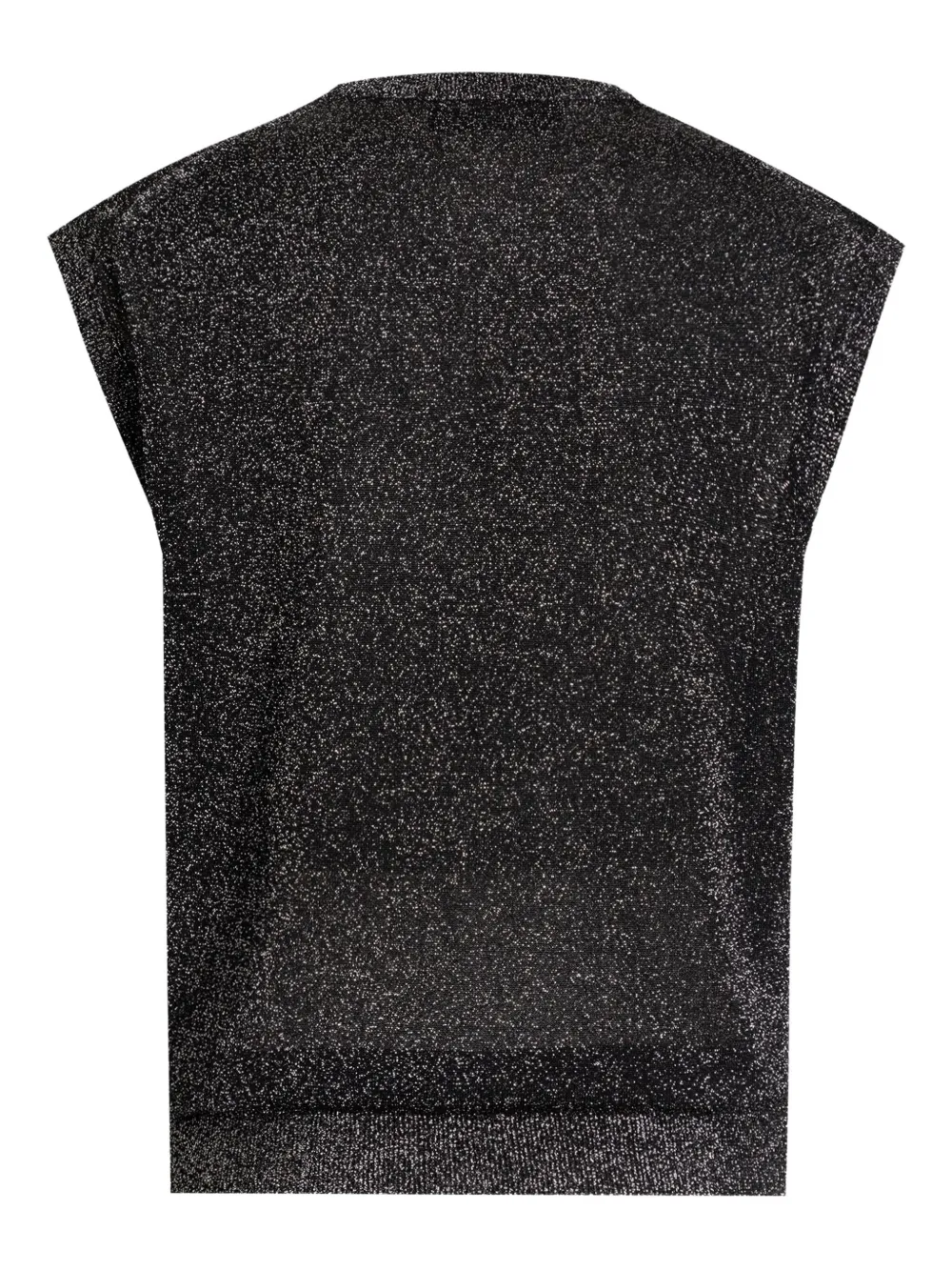 Dolce & Gabbana Glitter-effect Vest In Black