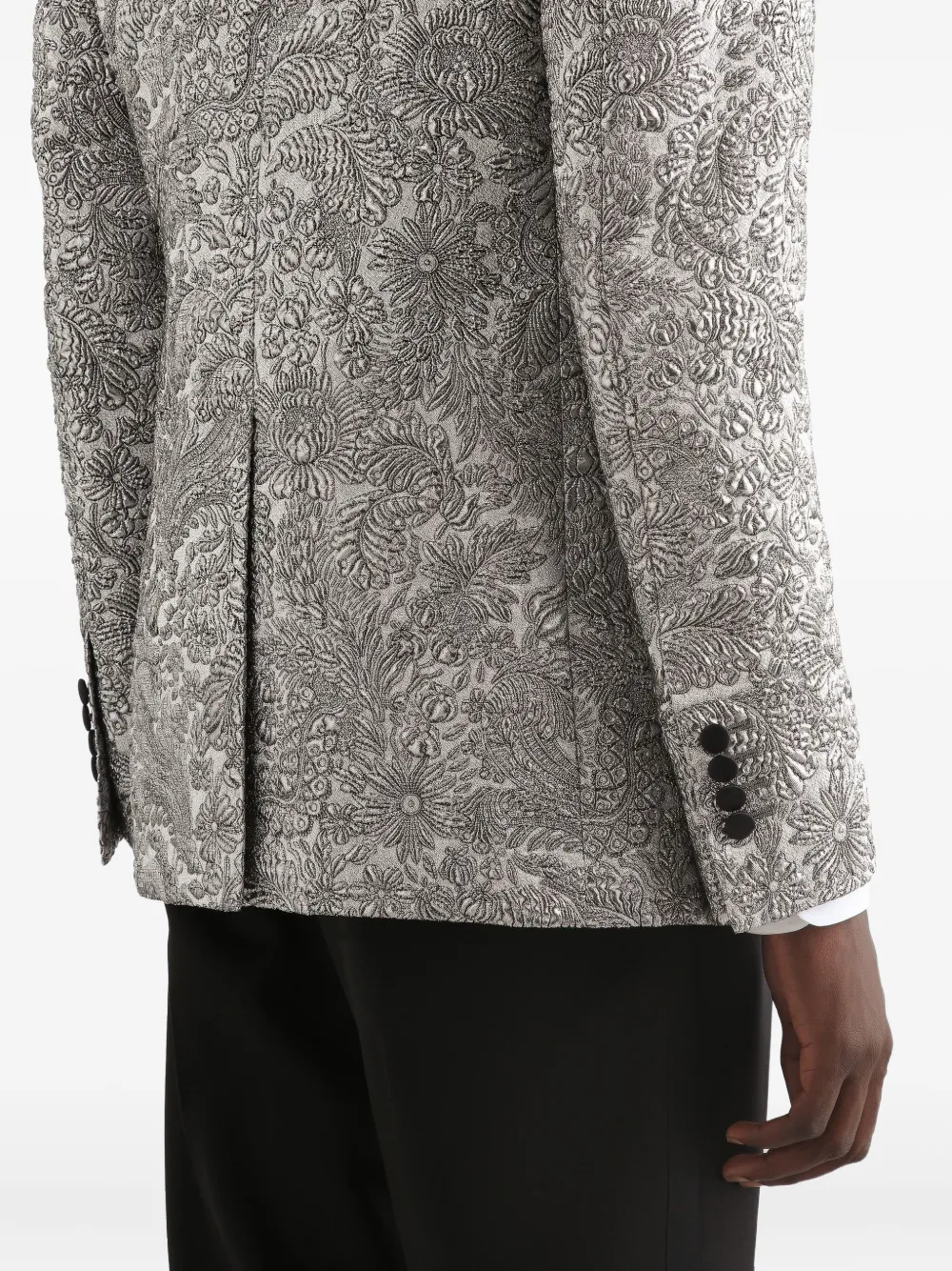 Dolce & Gabbana Blazer met enkele rij knopen Zilver