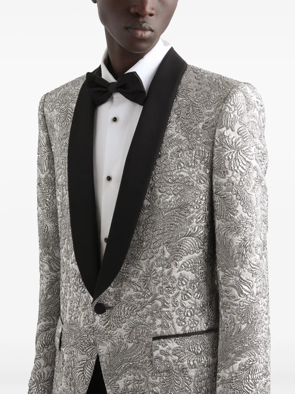 Dolce & Gabbana Blazer met enkele rij knopen Zilver