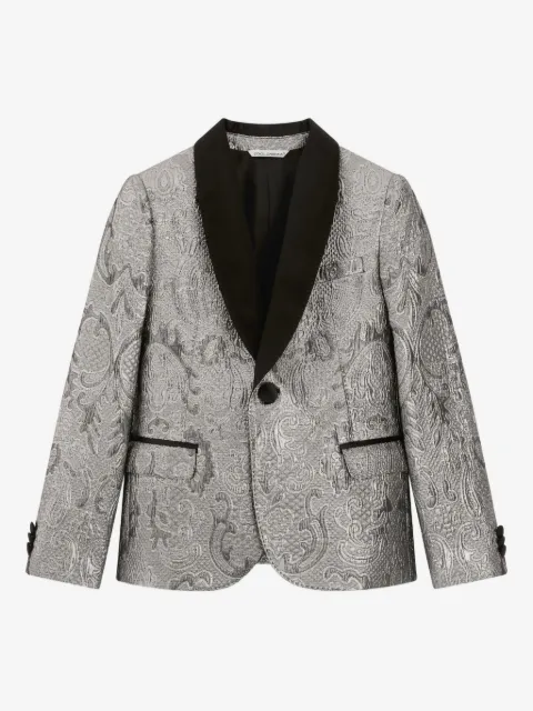 Dolce & Gabbana Kids jacquard single-breasted jacket