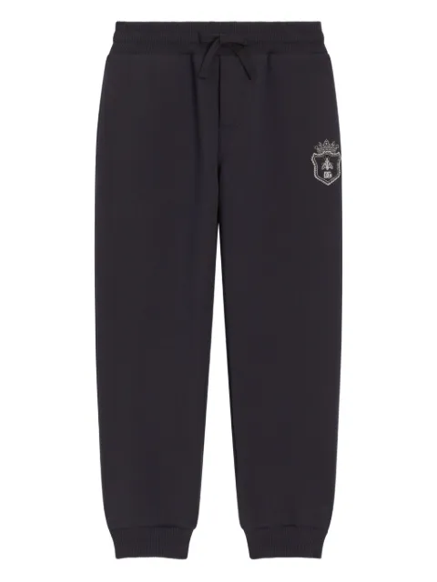 Dolce & Gabbana Kids patch-detail fleece trousers
