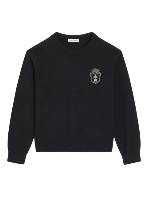 Dolce & Gabbana Kids stockinette knit crew neck sweater