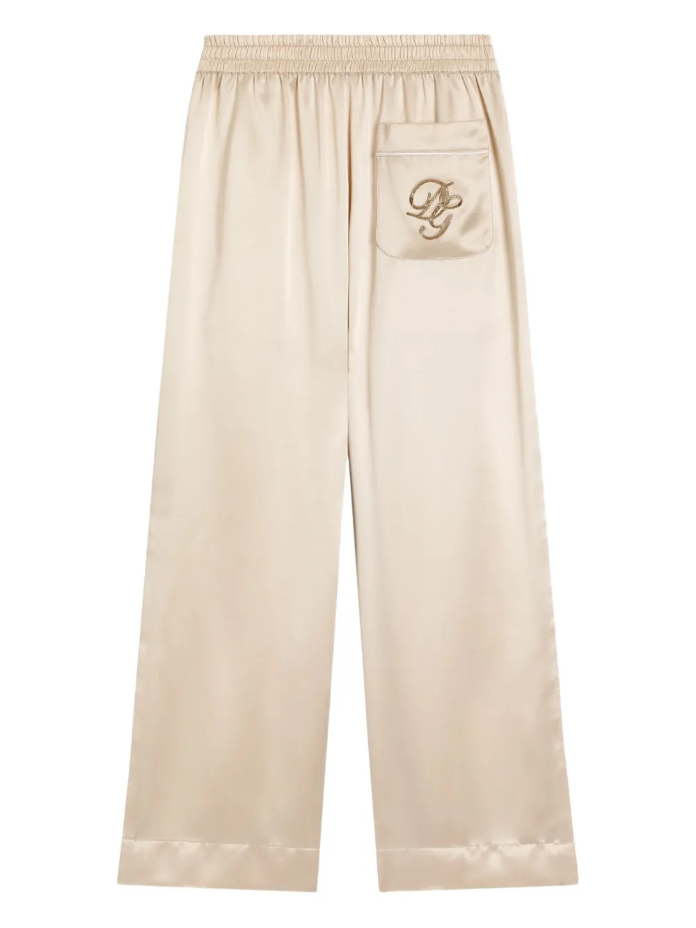 Dolce & Gabbana Kids Zijden broek Beige