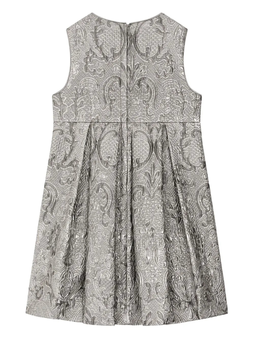 Dolce & Gabbana Kids Mouwloze jurk met jacquard Grijs