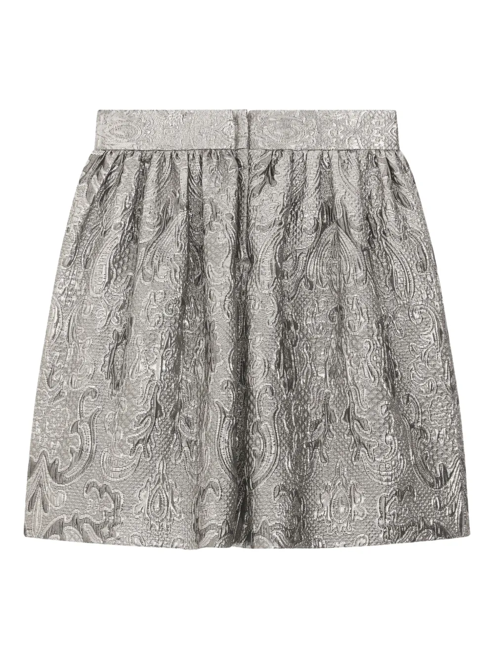 Dolce & Gabbana Jacquard Lamé Short-skirt In Metallic