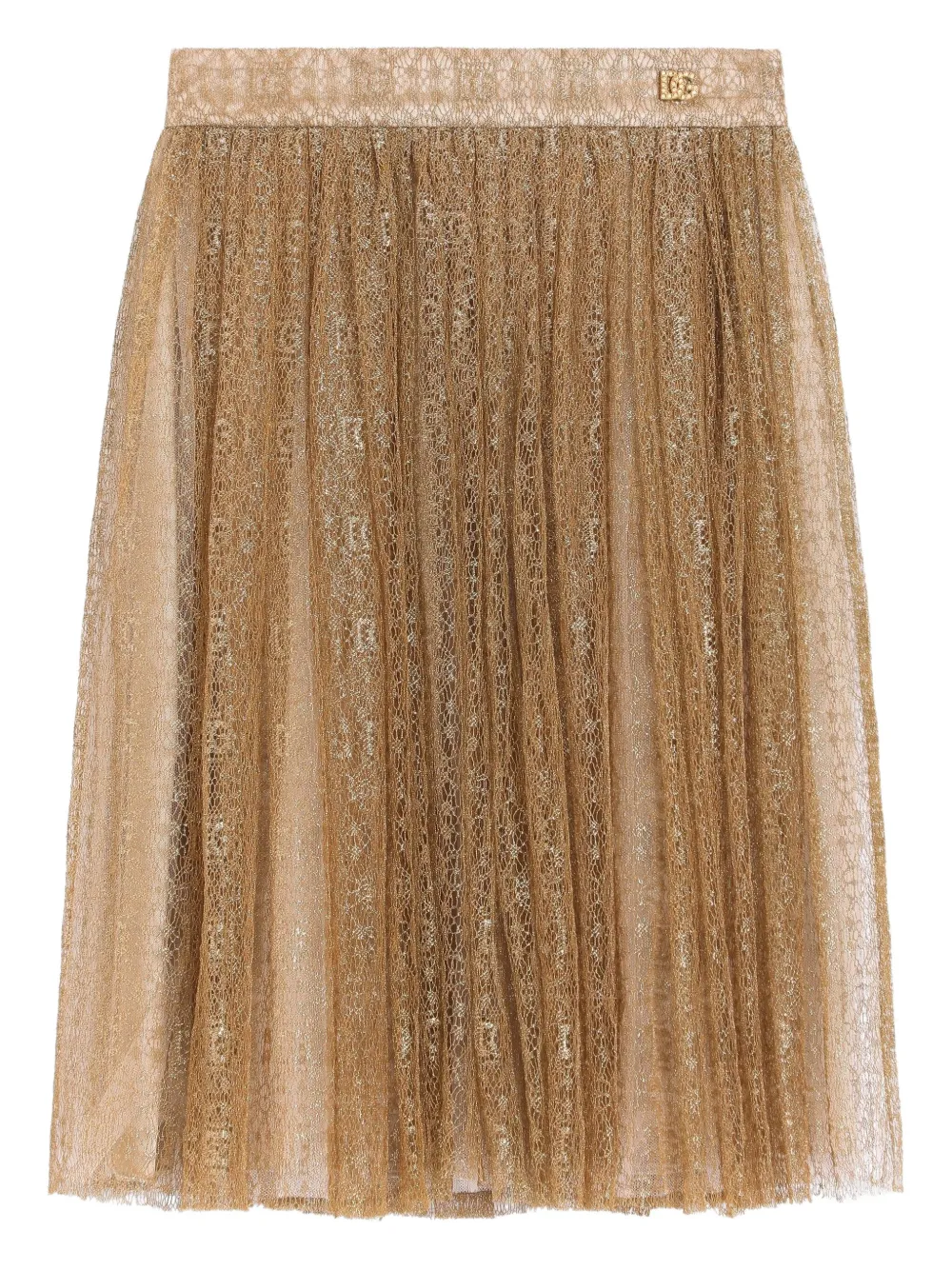 Dolce & Gabbana Kids Kanten rok Goud