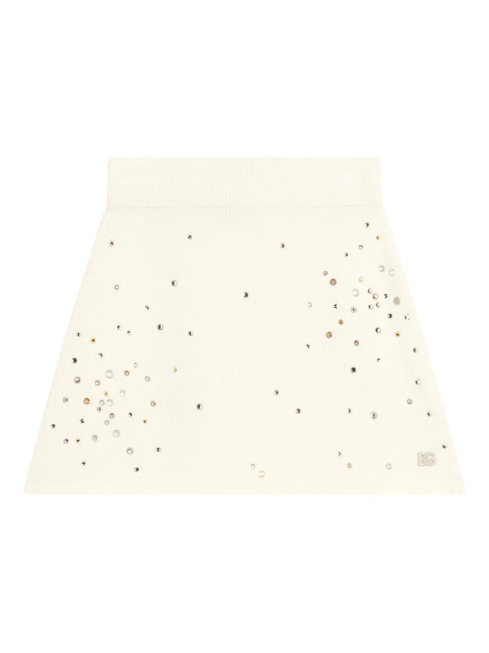 Dolce & Gabbana Wool Midi Skirt In Neutral