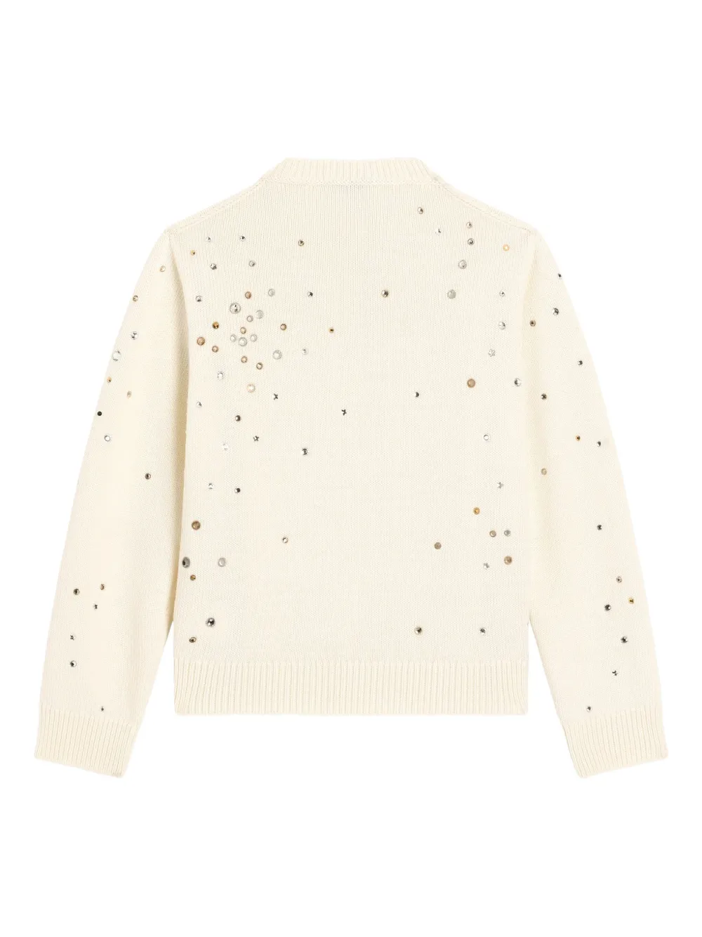 Dolce & Gabbana Kids Stockinette gebreid vest met stras Beige