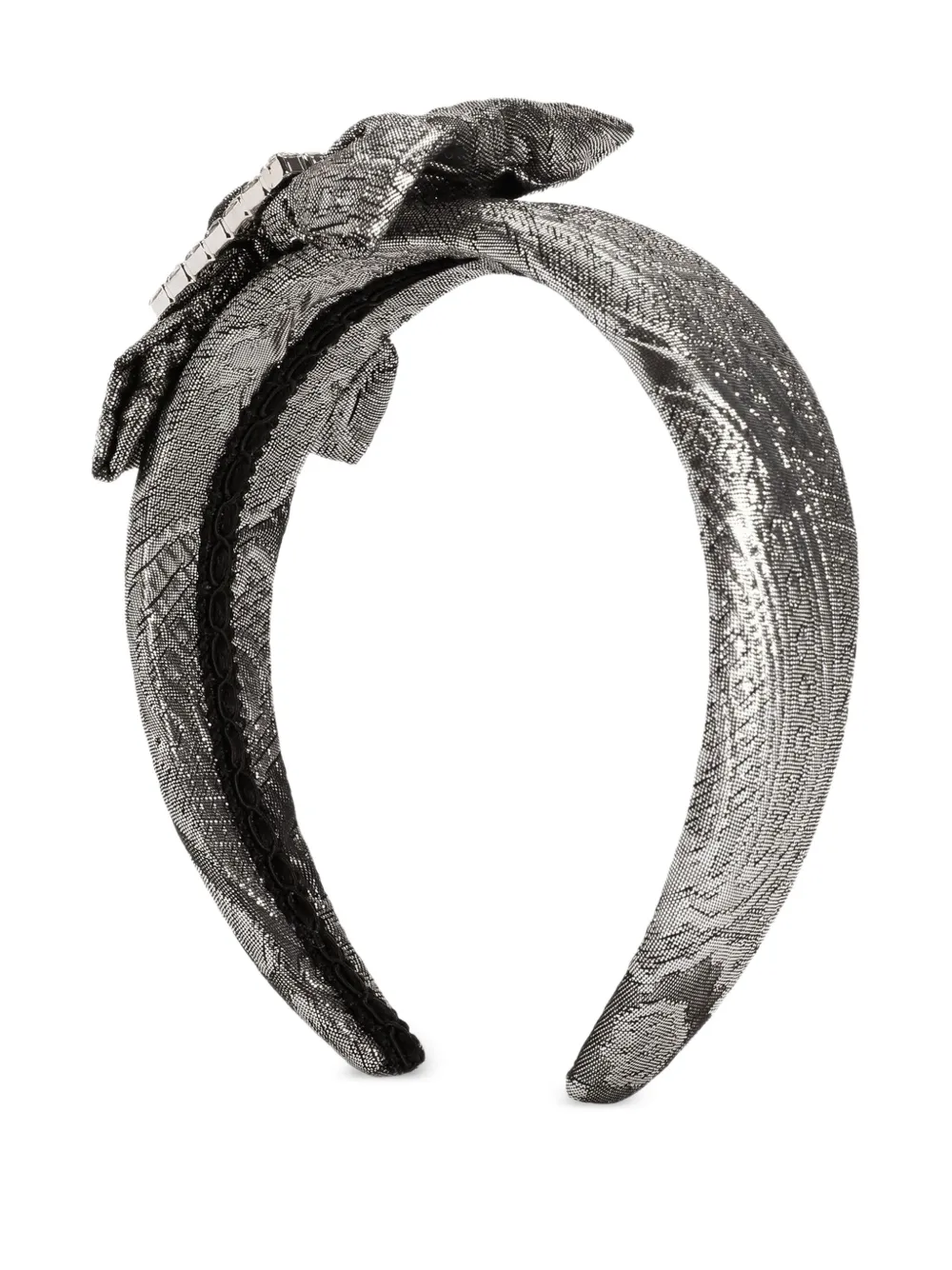 Dolce & Gabbana Kids Haarband verfraaid met jacquard Grijs