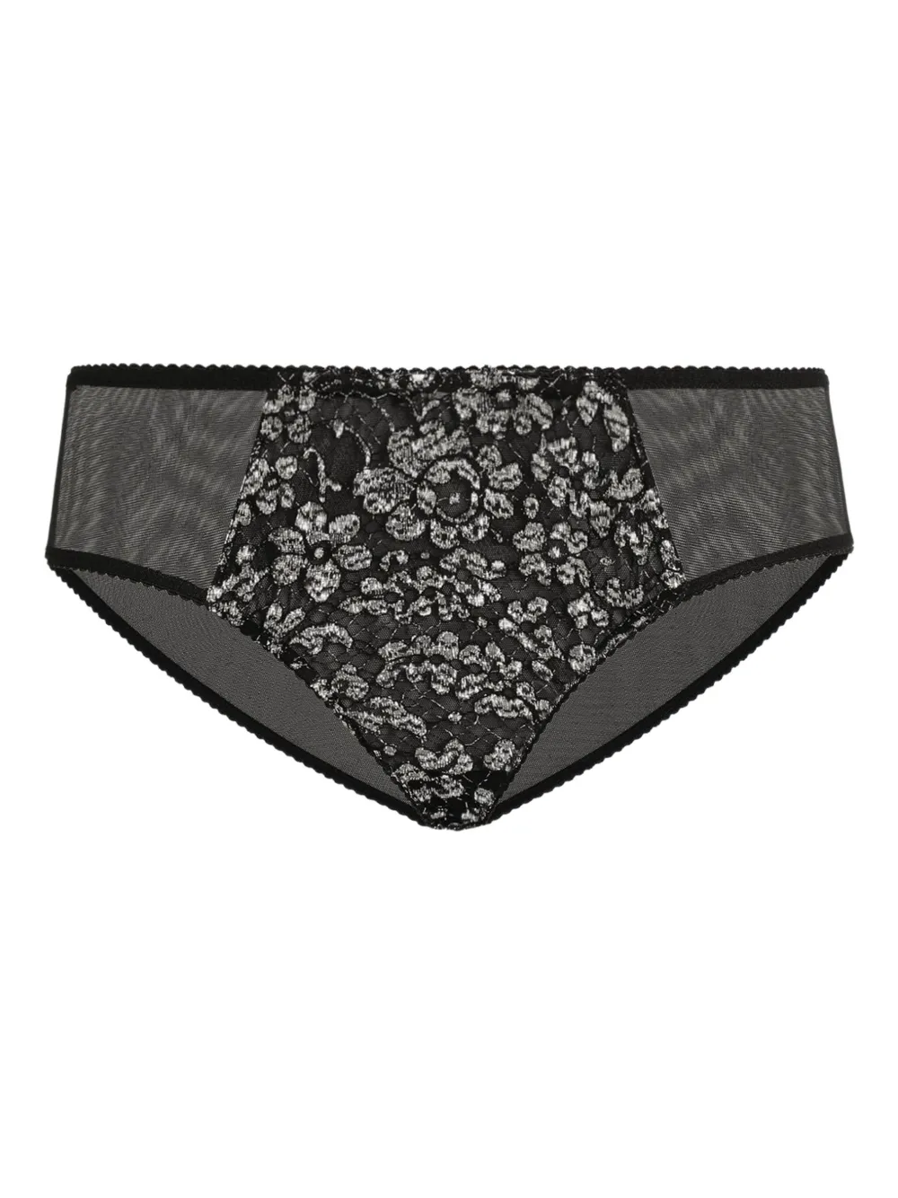 Dolce & Gabbana Tulle Lace Briefs In Black