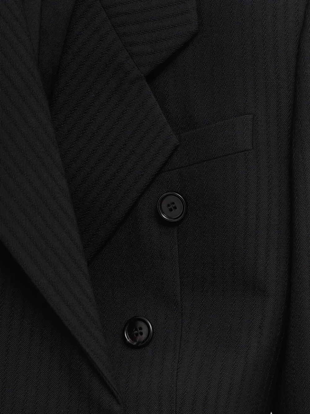 Chloé Spencer gestreepte blazer met knopen Zwart