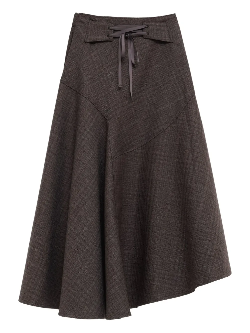 OUR LEGACY Waltz check-pattern midi skirt | Brown | Image 1