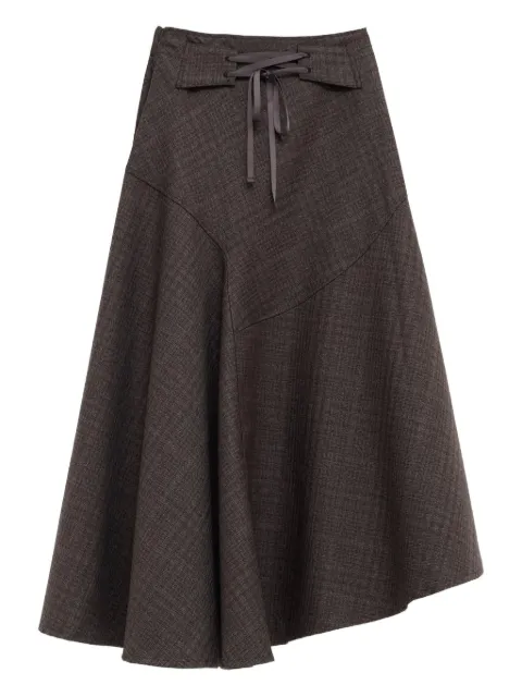 OUR LEGACY Waltz check-pattern midi skirt