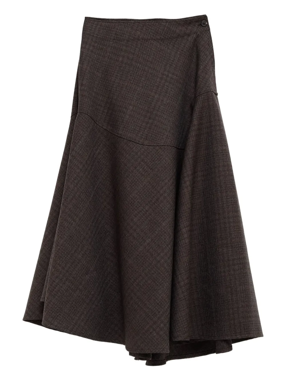 OUR LEGACY Waltz check-pattern midi skirt | Asymmetric & Draped Skirts | Image 2