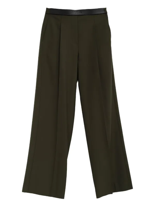 Loewe Trousers in Wool in Green