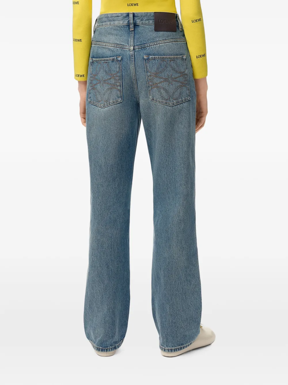 LOEWE Jeans met borduurwerk Blauw