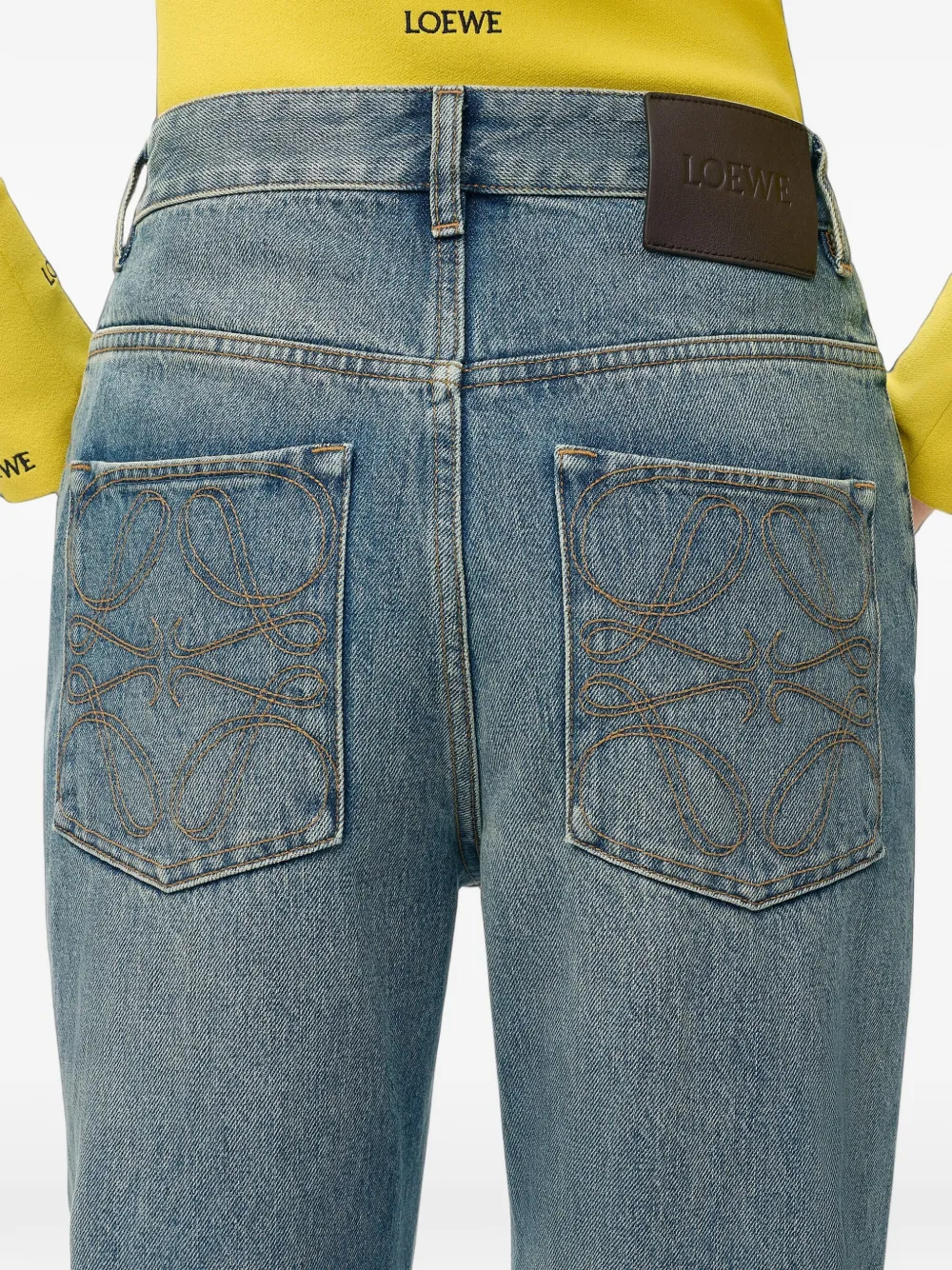 LOEWE Jeans met borduurwerk Blauw