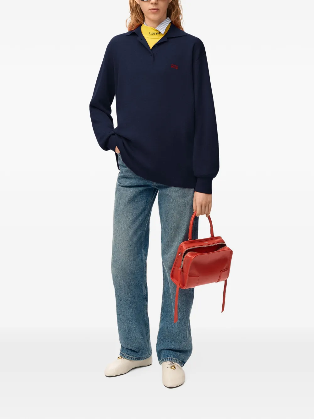 LOEWE Jeans met borduurwerk Blauw