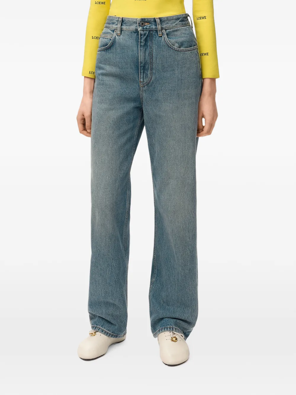 LOEWE Jeans met borduurwerk Blauw