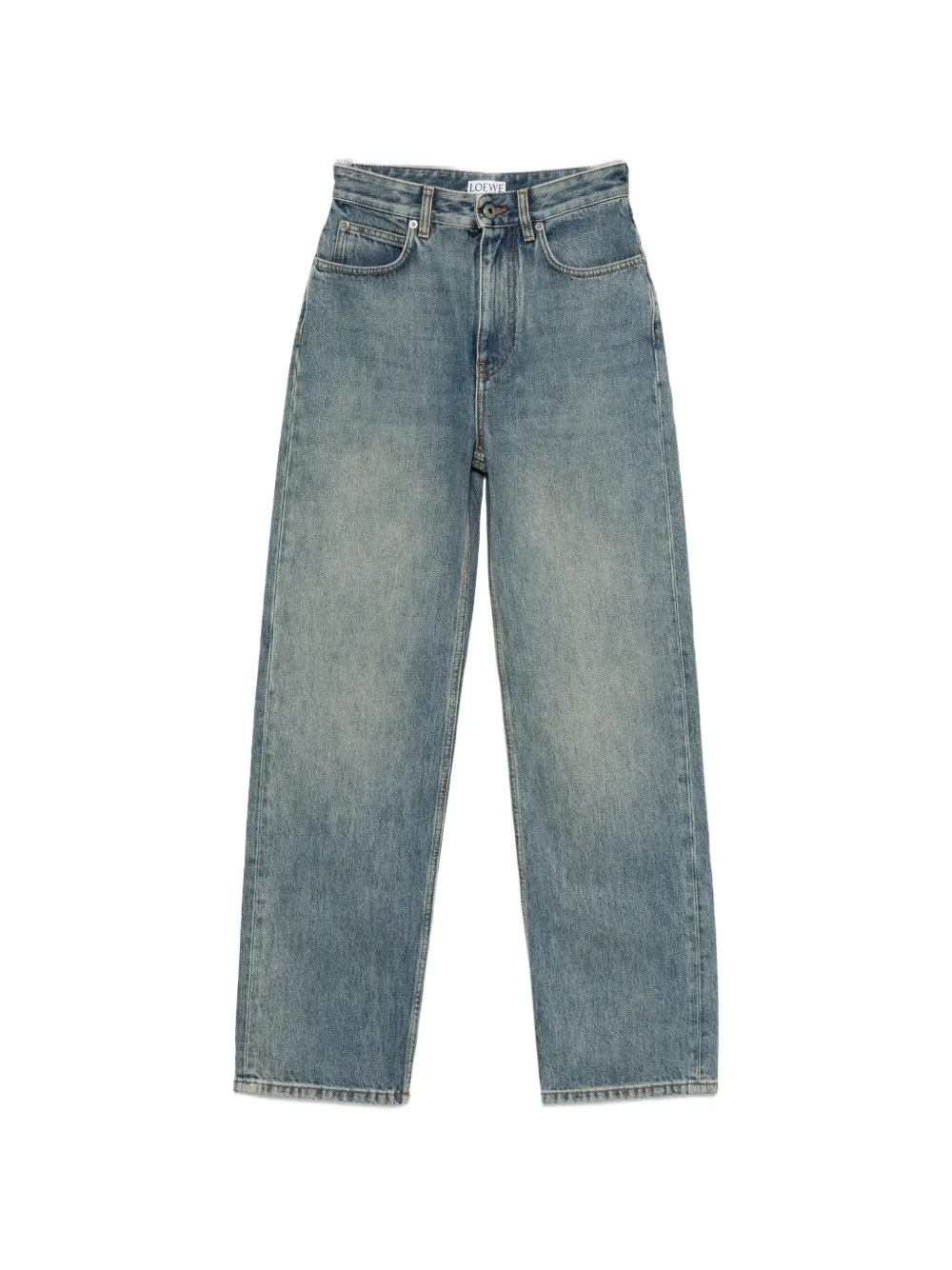 LOEWE embroidery denim jeans - Blu