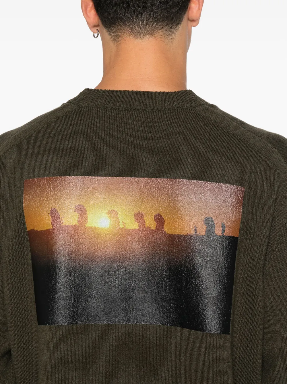 sacai Trui met tekst Groen