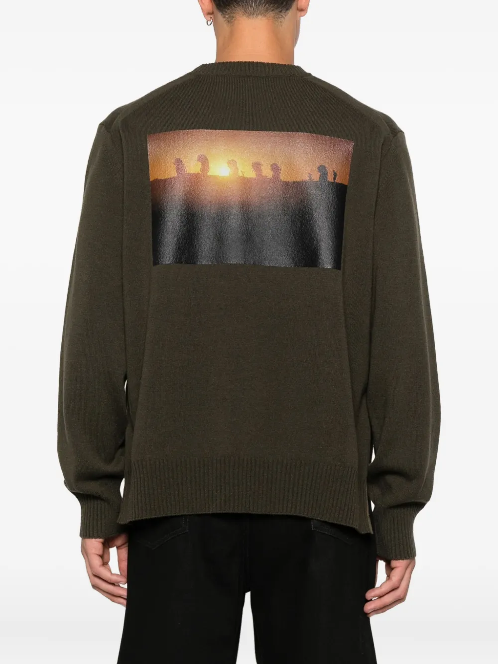 sacai Trui met tekst Groen