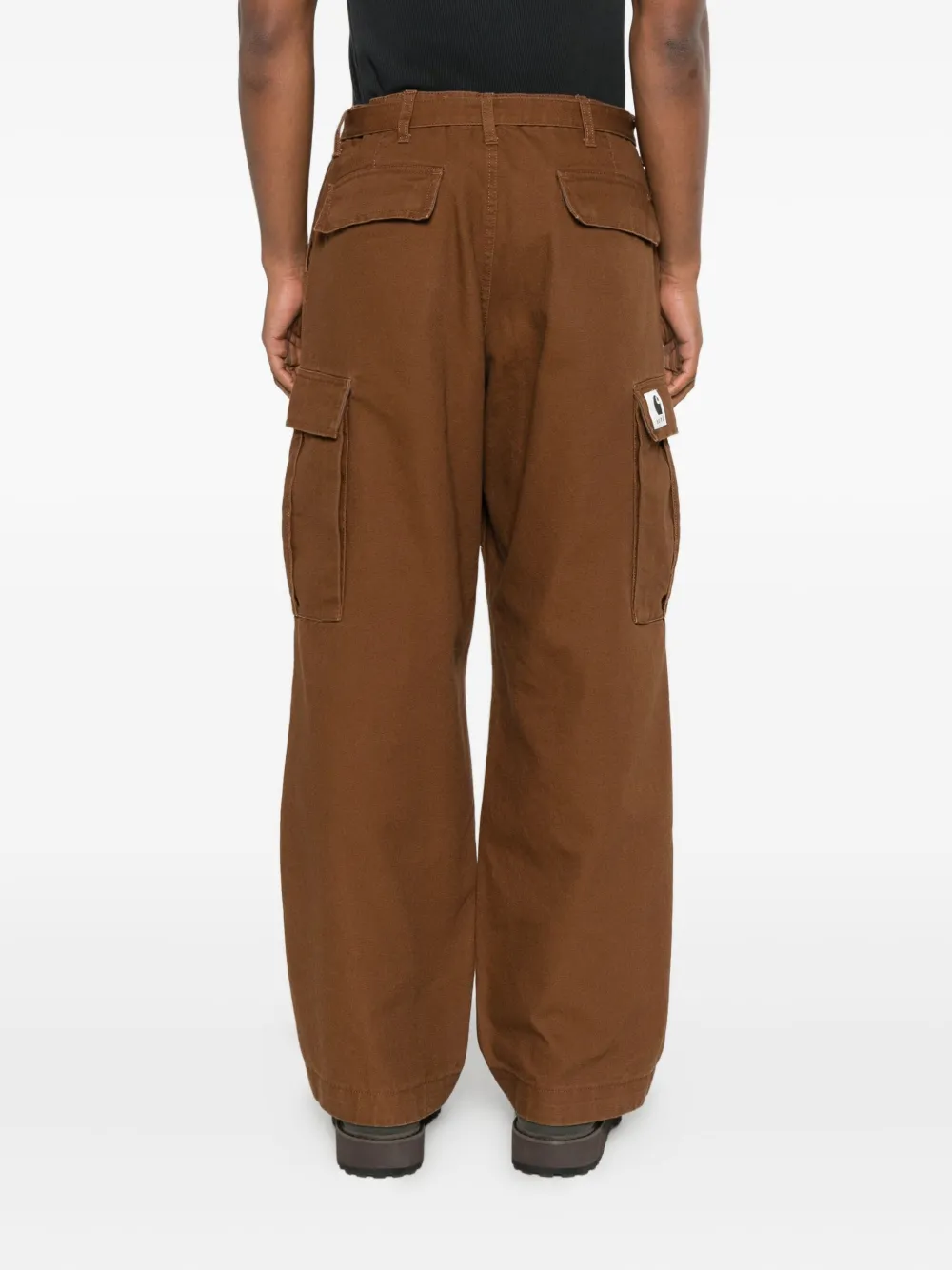 Sacai X Carhartt Wip Duck Cotton Trousers In Brown