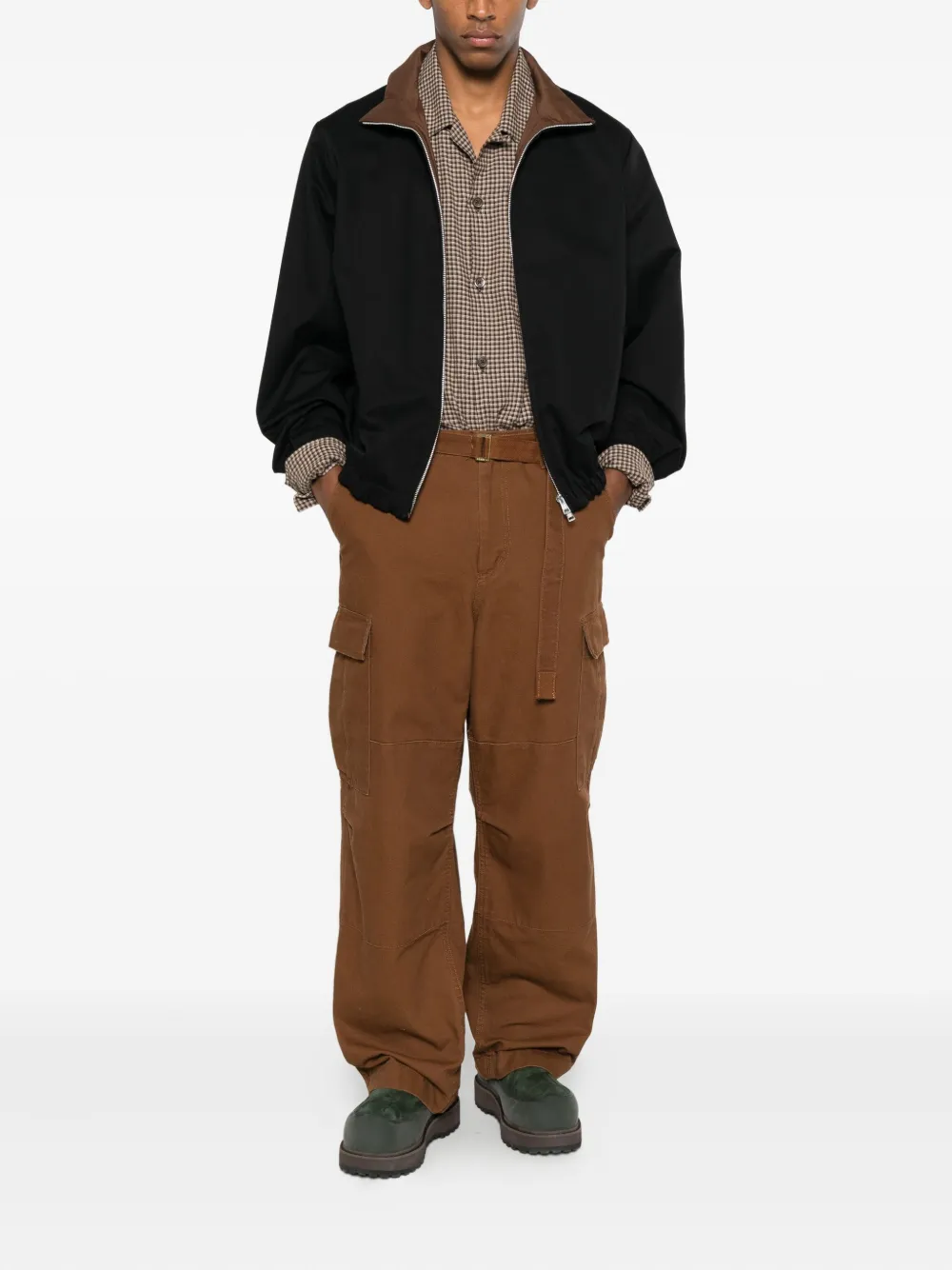 Sacai x Carhartt WIP Duck cotton trousers - Bruin