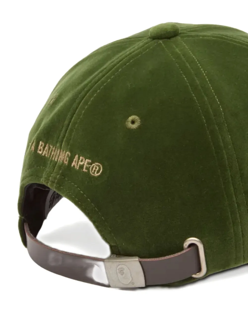 A Bathing Ape Logo-patch Baseball Cap In Green