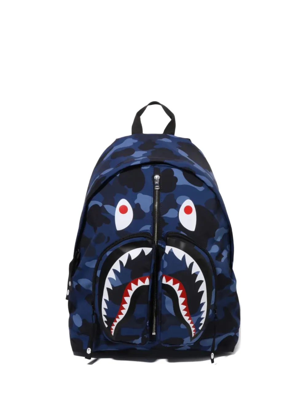 A Bathing Ape Camouflage-pattern Shark Backpack In Blue