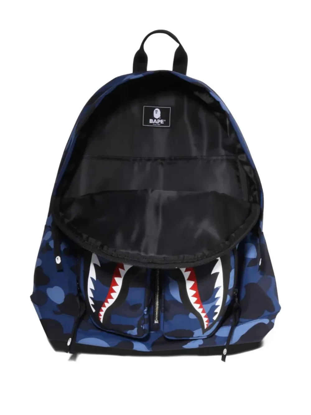 A Bathing Ape Camouflage-pattern Shark Backpack In Blue