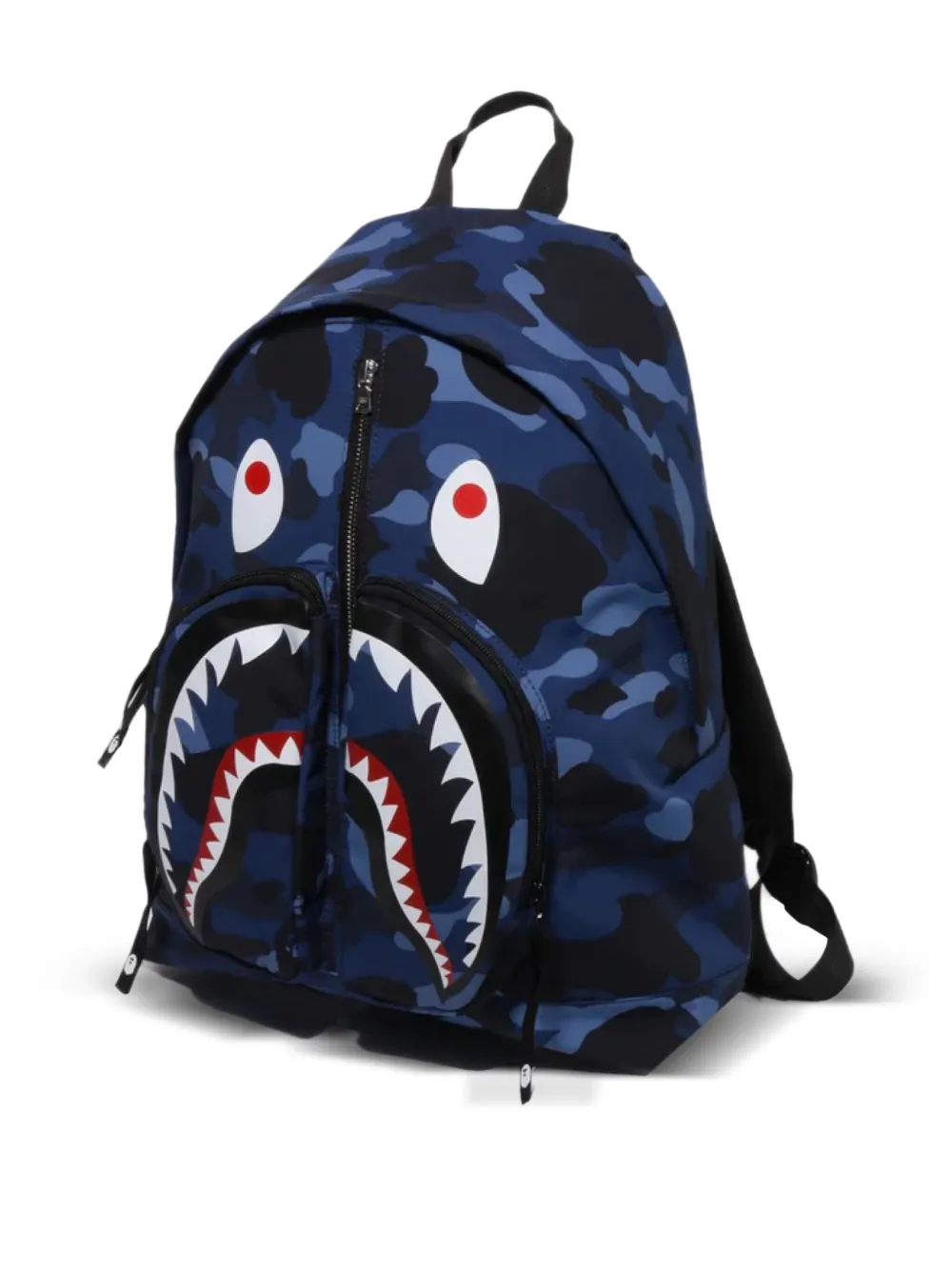 A Bathing Ape Camouflage-pattern Shark Backpack In Blue