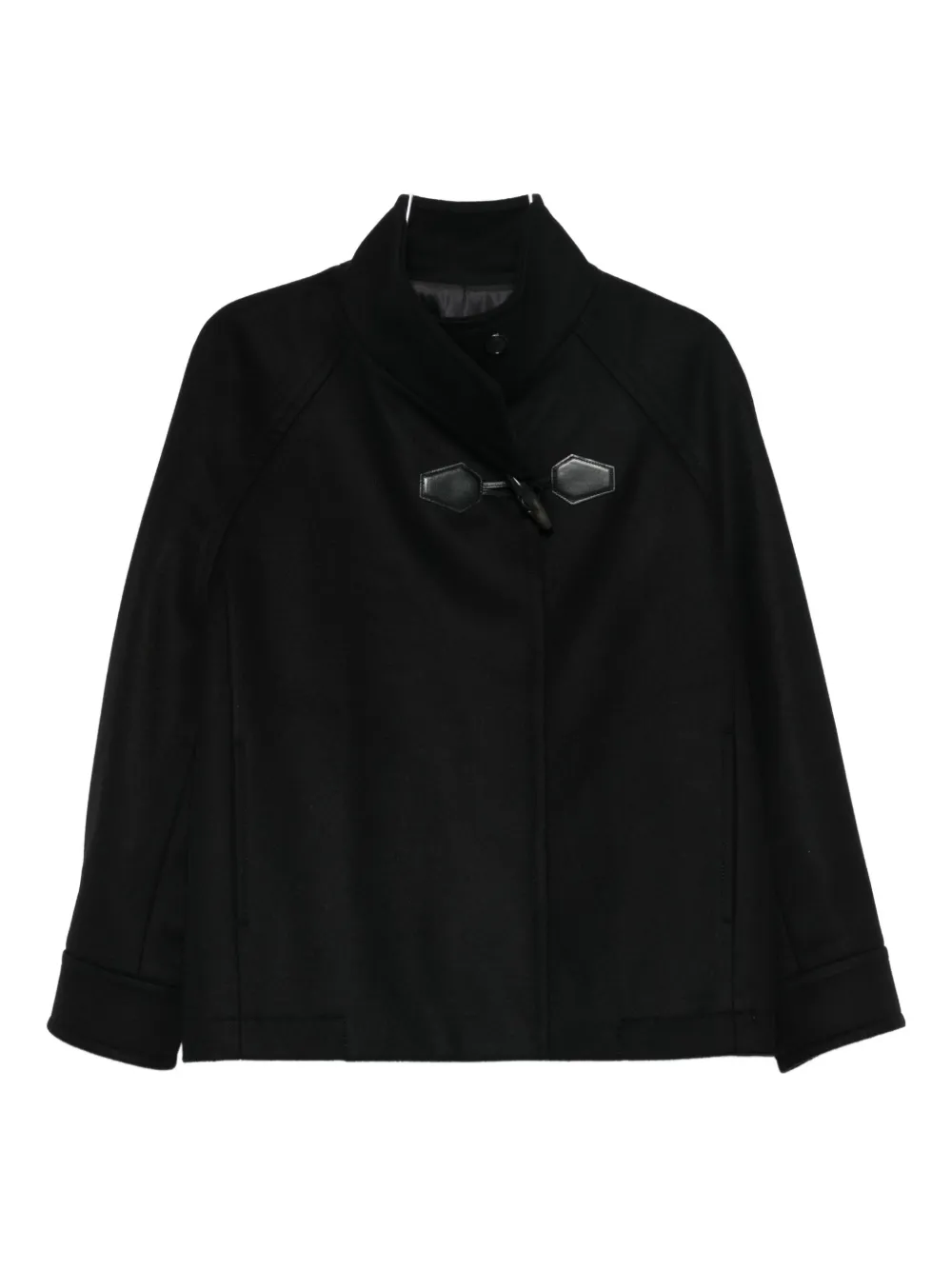 Juunj Toggle-fastening Coat In Black
