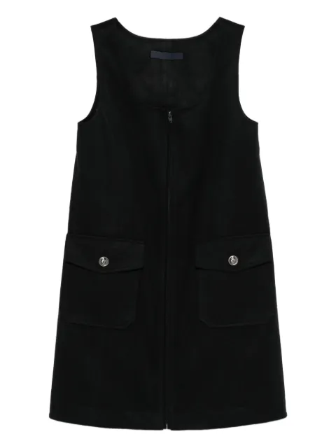 Juun.J vestido corto con bolsillos y solapa