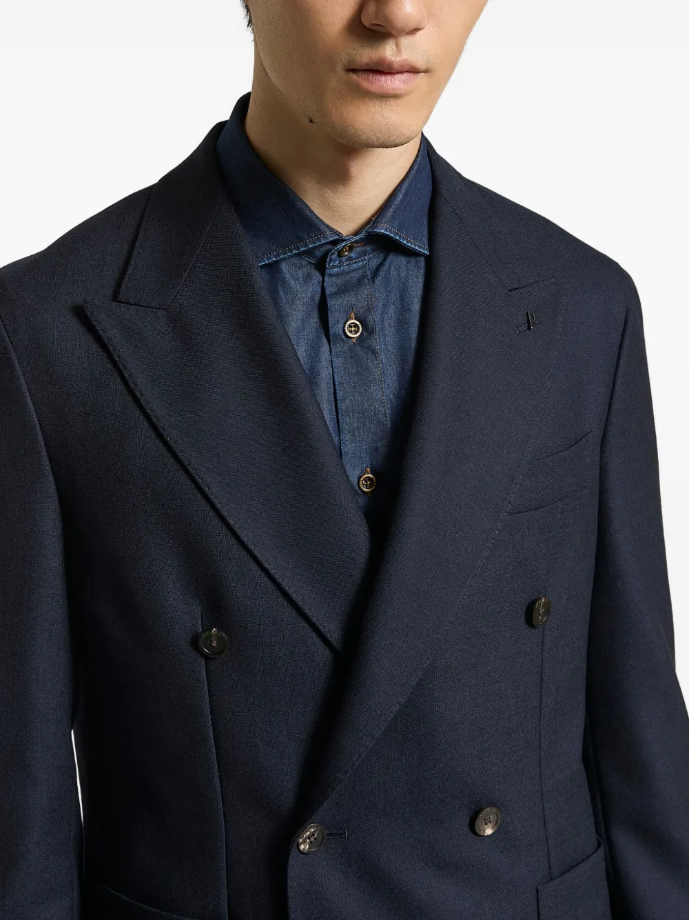 Peserico Blazer met dubbele rij knopen Blauw