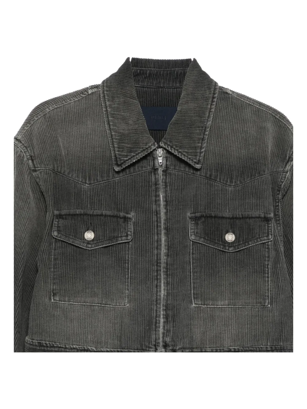 Juunj Corduroy Zip-up Jacket In Gray