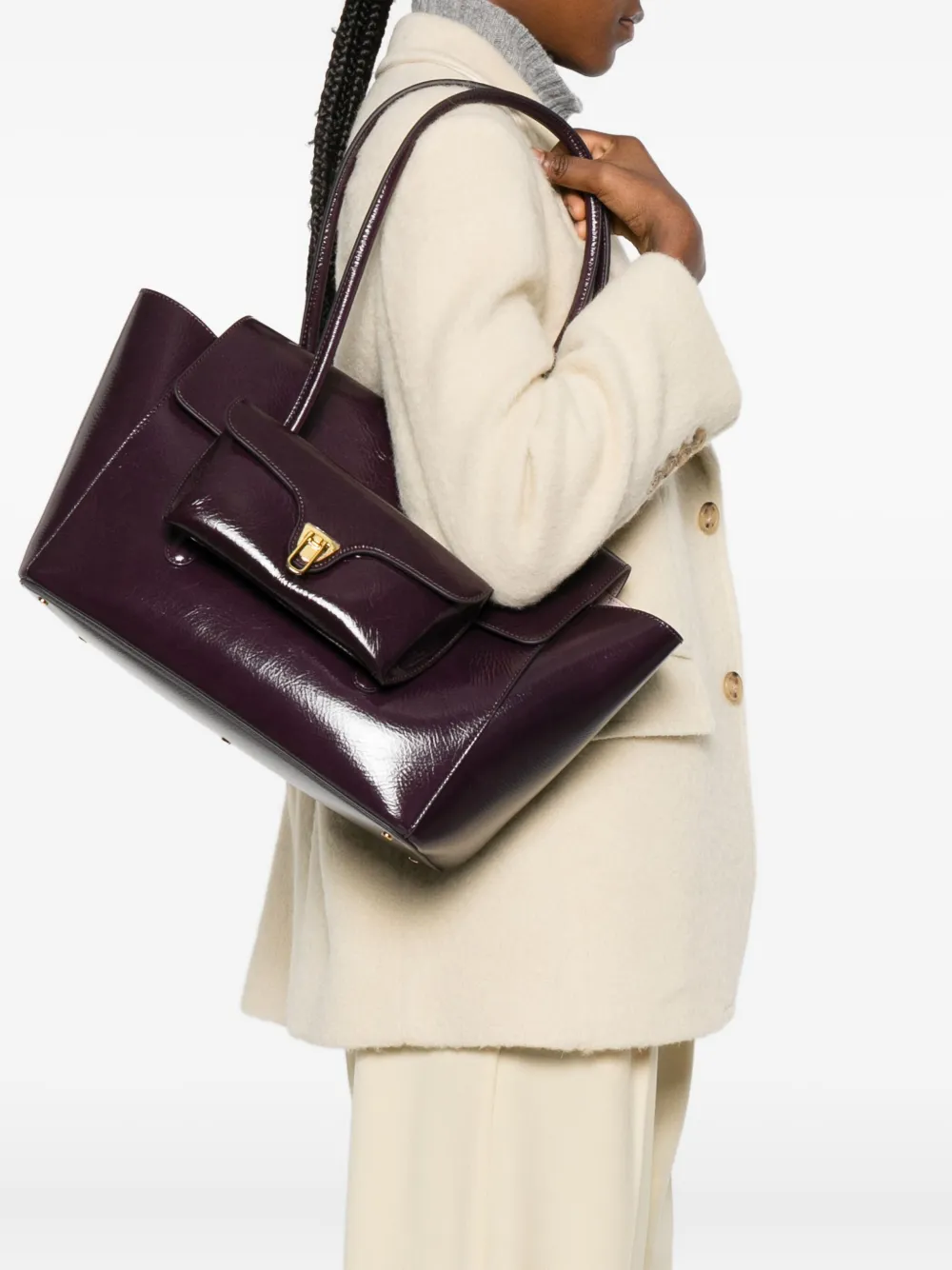 Coccinelle Grote Double Beat shopper - Paars