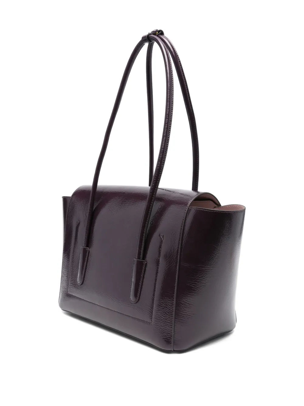 Coccinelle Large Double Beat Tote Bag In Purple