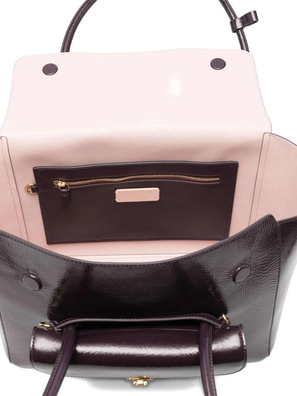 Coccinelle Large Double Beat Tote Bag In Purple