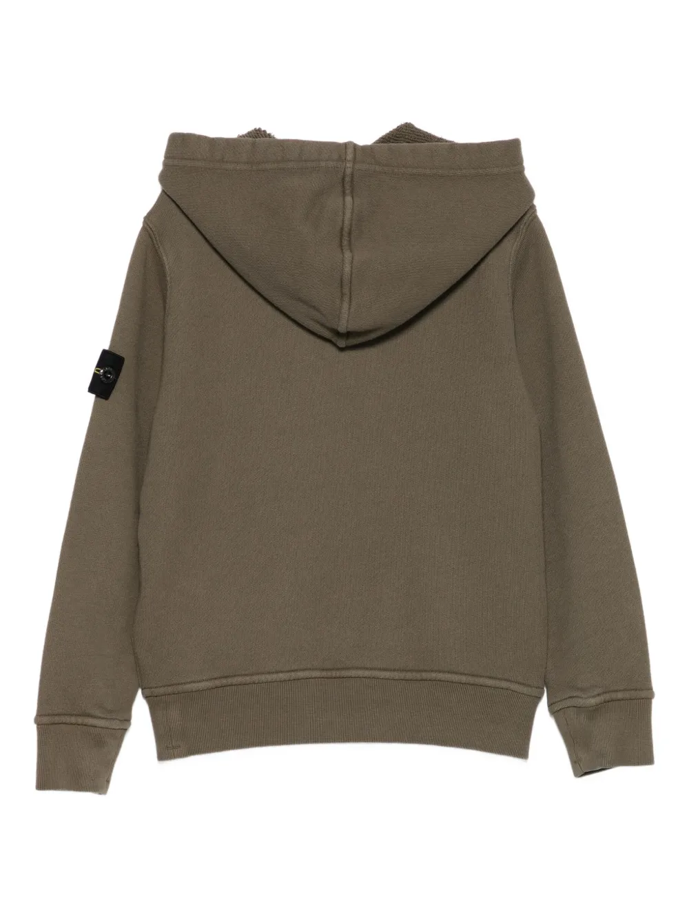 Stone Island Junior Hoodie met logopatch Groen