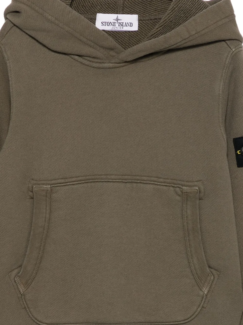 Stone Island Junior Hoodie met logopatch Groen