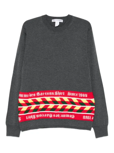 Comme Des Garçons Shirt pull en laine mélangée