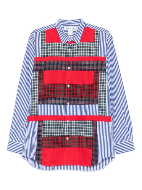 Comme Des Garçons Shirt patchwork-print long-sleeve shirt