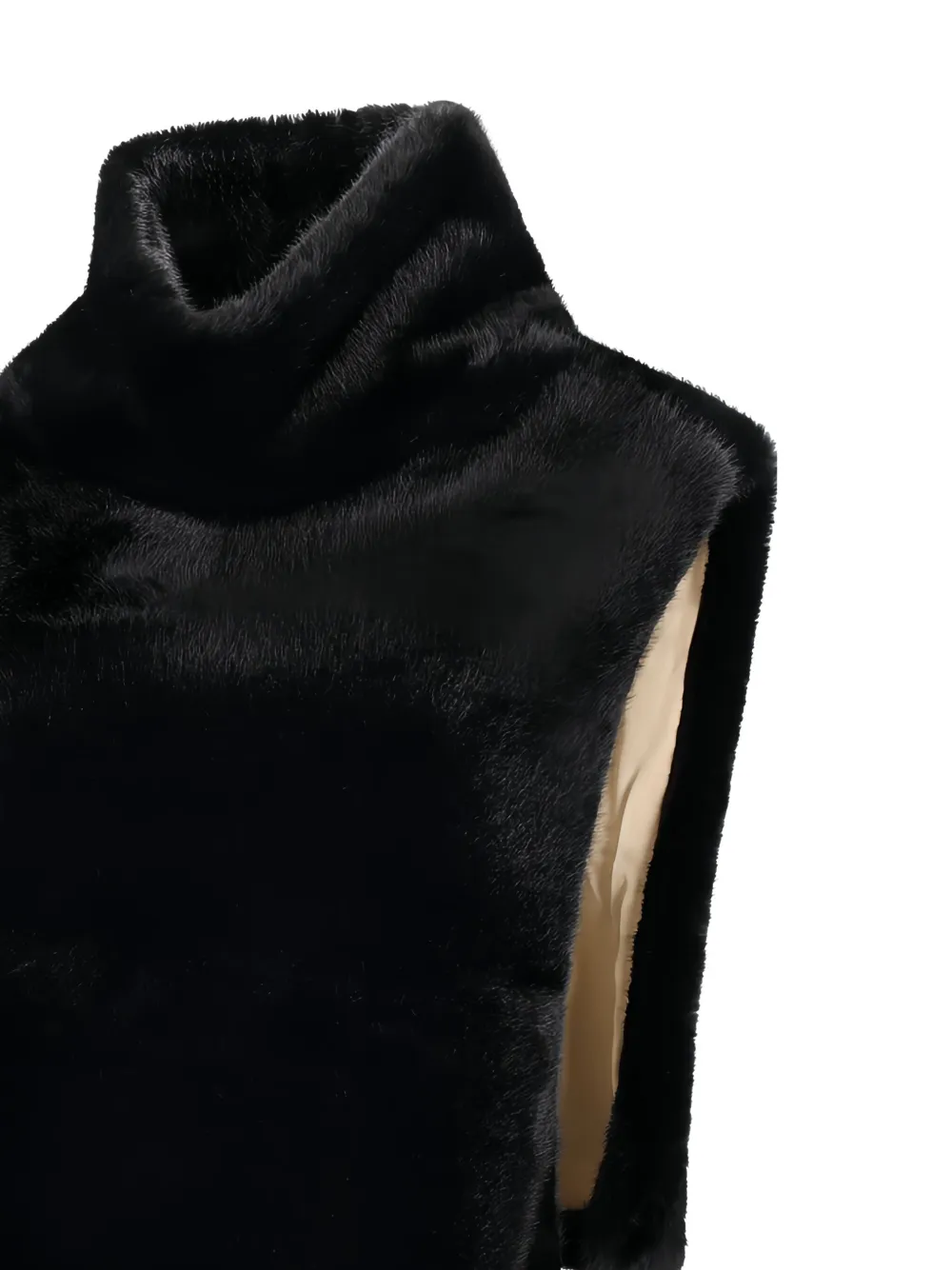 Bb Couture High-neck Gilet In Black