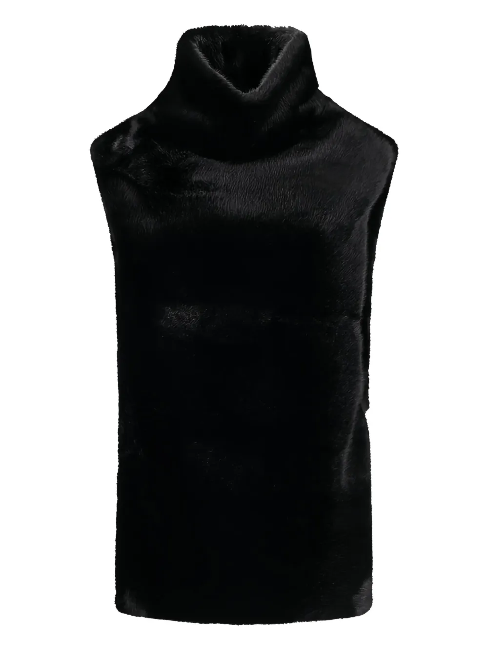 Bb Couture High-neck Gilet In Black