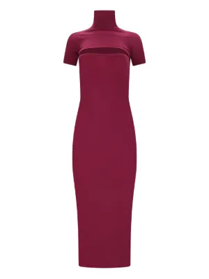 alaia sleeveless high-neck sculpted midi dress ALAIA Sleeveless High-Neck Sculpted Midi Dress