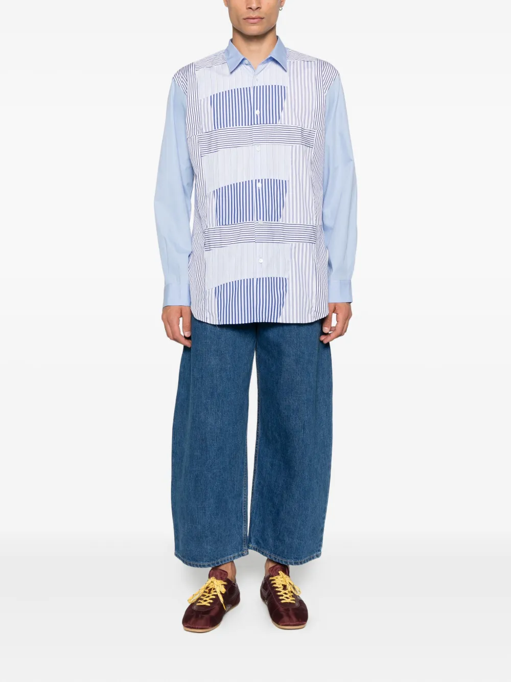 Comme Des Garçons Shirt Gestreept overhemd - Blauw