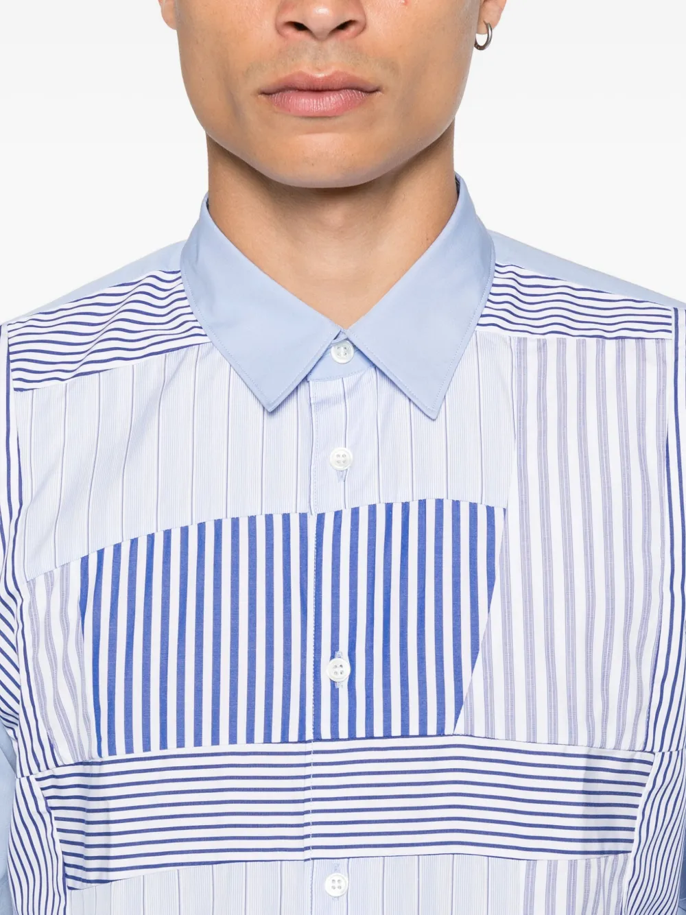 Comme Des Garçons Shirt Gestreept overhemd Blauw