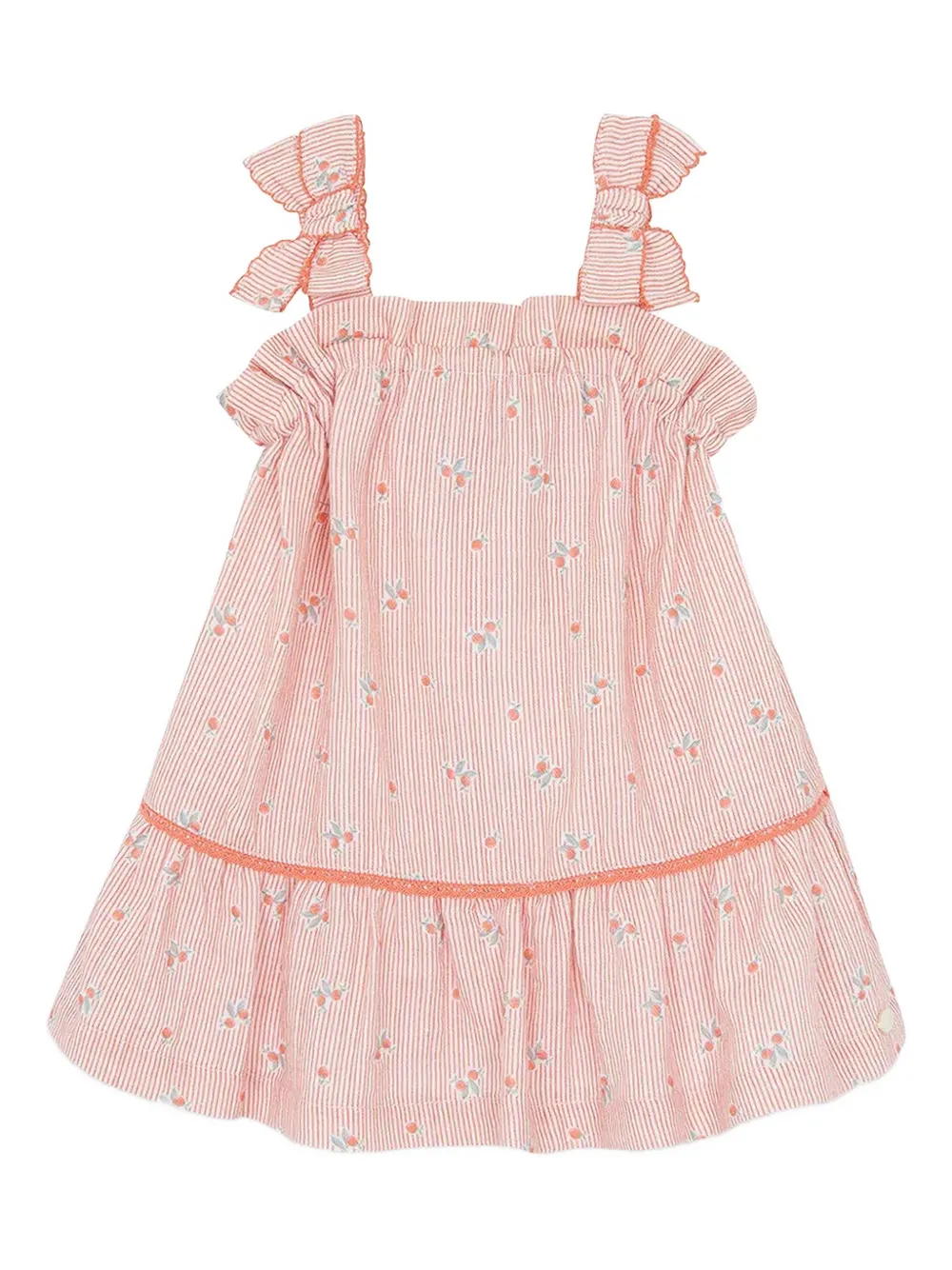 Tartine Et Chocolat Abito a righe - Arancione