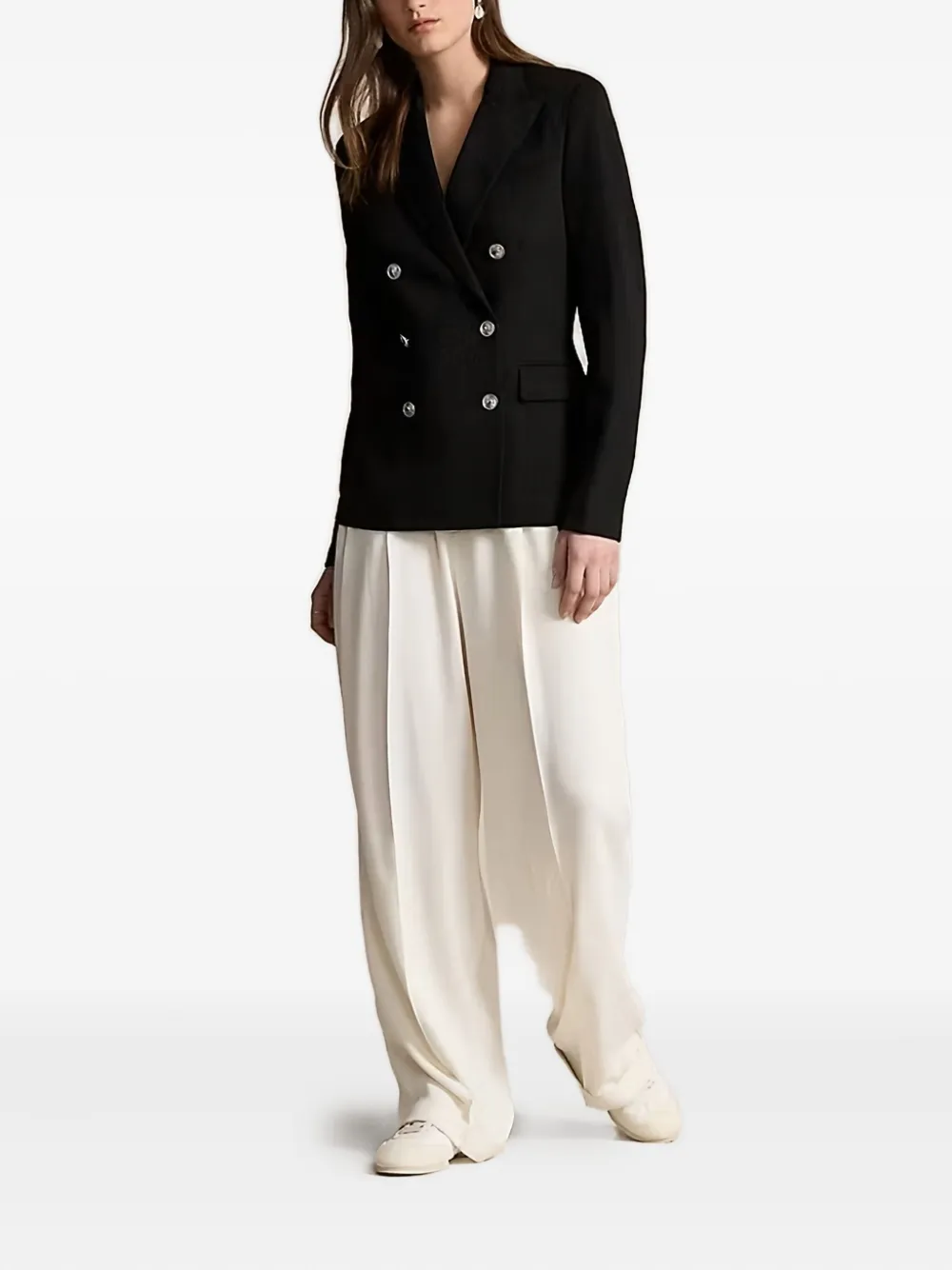 Polo Ralph Lauren Blazer met dubbele rij knopen Zwart